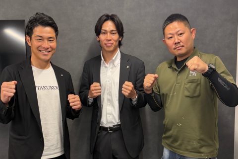 臼井春樹選手 来社時の記念写真